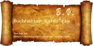 Buchhalter Valéria névjegykártya